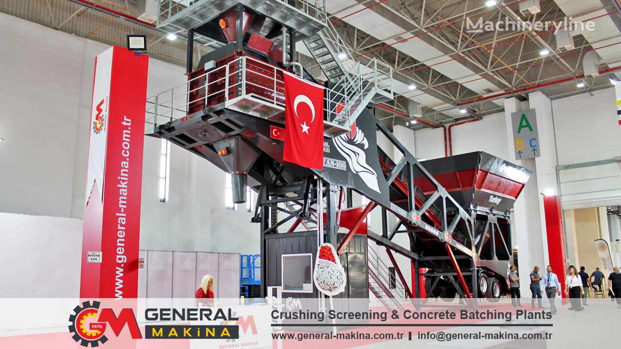 ny General Makina Mobile Concrete Batching Plant  betongfabrik