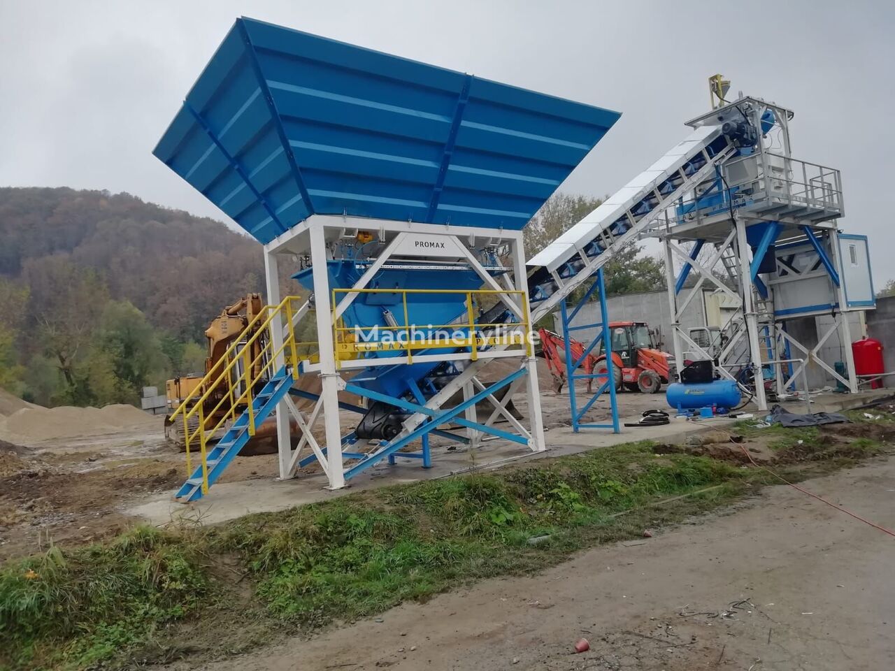 ny Promax Compact Concrete Batching Plant C60-SNG-PLUS (60m3/h betongfabrik