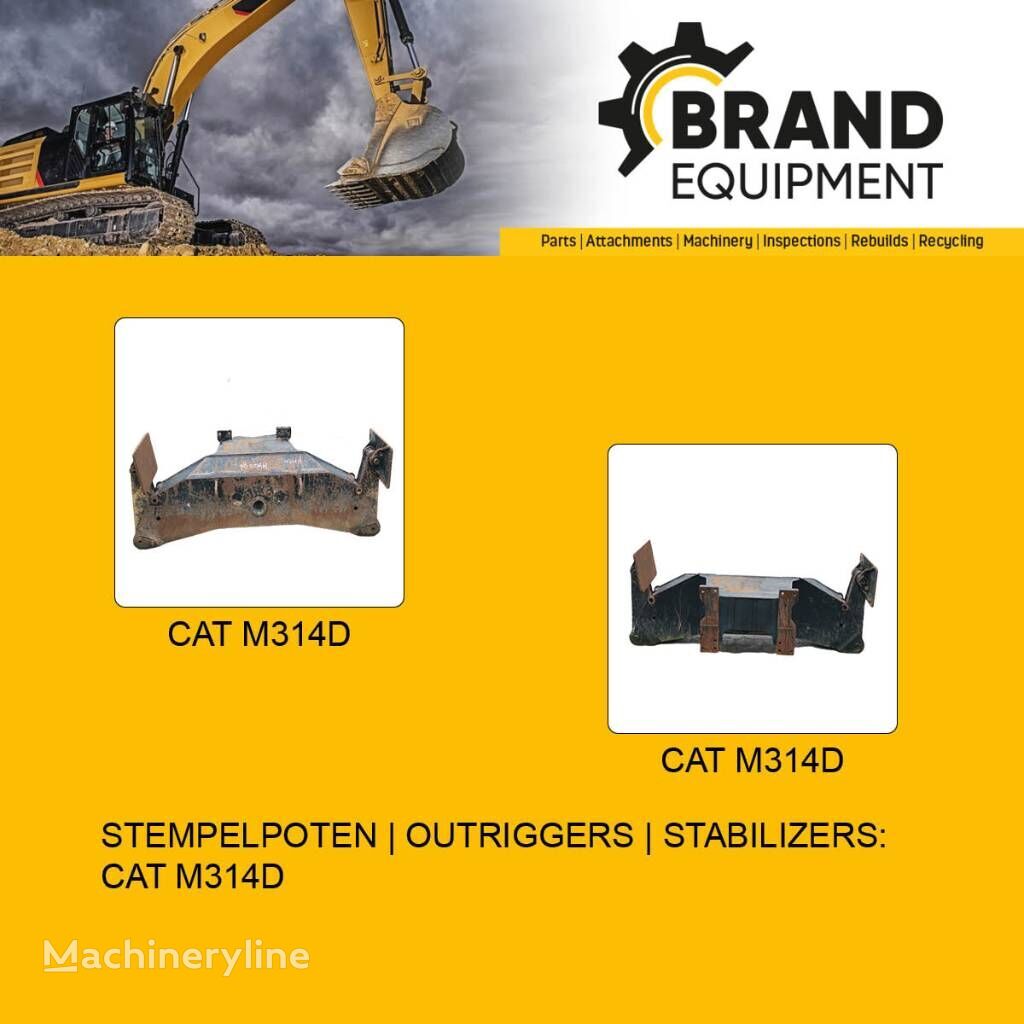 Caterpillar M314D Outriggers | Stabilizers | Stempelpoten hjulgrävare