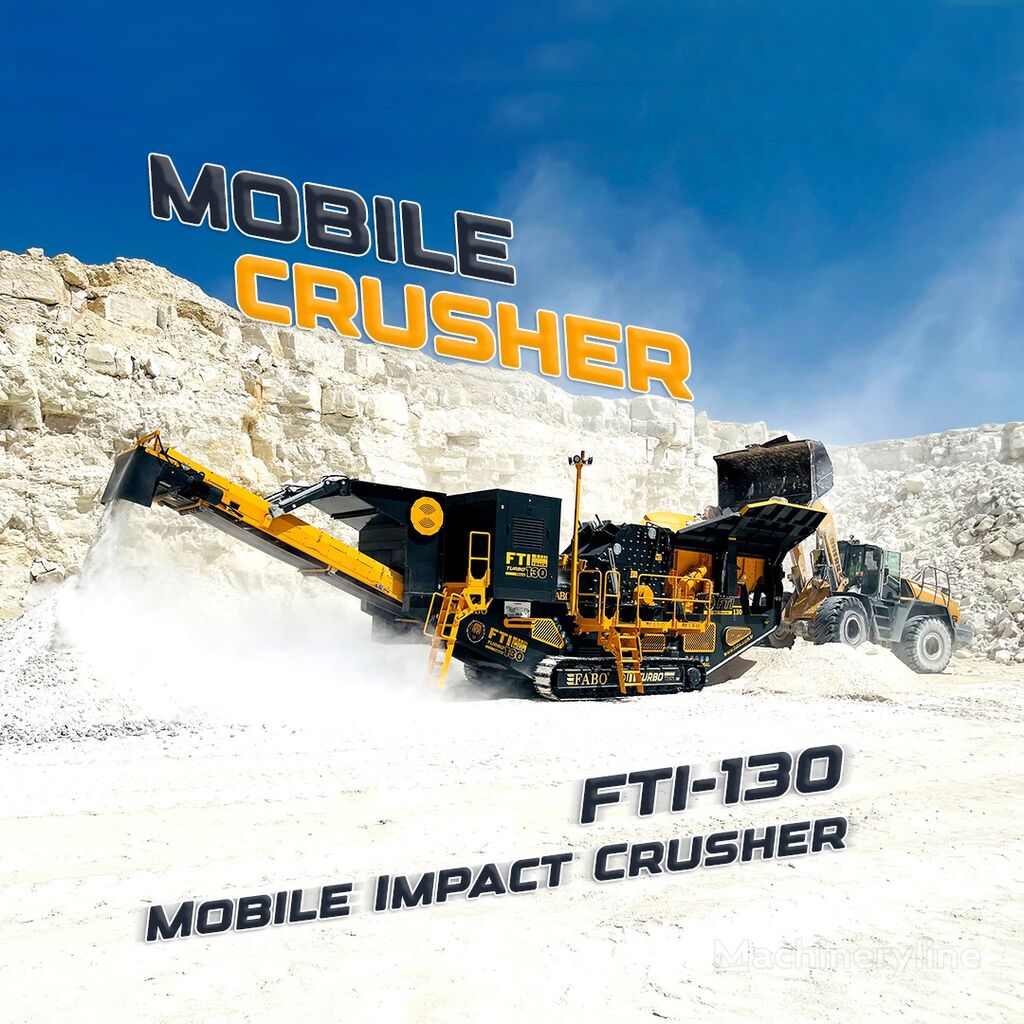 ny FABO FTI-130 MOBILE IMPACT CRUSHER 400-500 TPH | AVAILABLE IN STOCK mobil krossanläggning