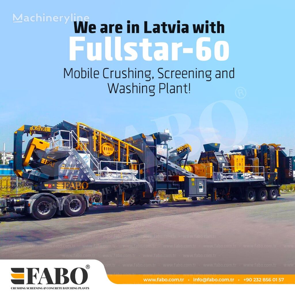 ny FABO FULLSTAR-60 Crushing, Washing & Screening  Plant mobil krossanläggning