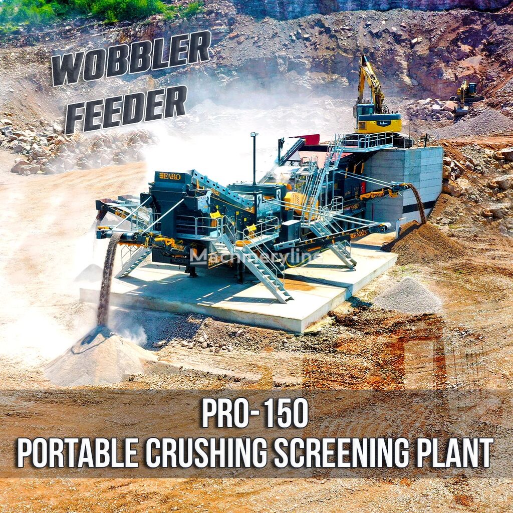 ny FABO PRO-150 MOBILE CRUSHING SCREENING PLANT WITH WOBBLER FEEDER mobil krossanläggning