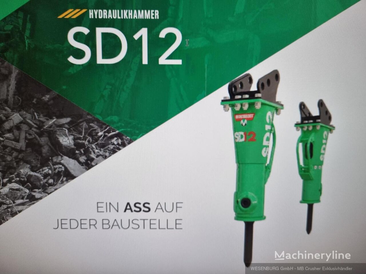 ny Montabert SD12 hydraulhammare